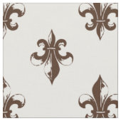 Tissu Fleur De Lis Pattern Brown (Fermer)