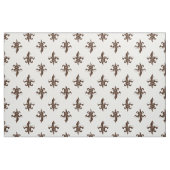 Tissu Fleur De Lis Pattern Brown (Fat Quarter)