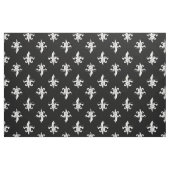 Tissu Fleur De Lis Pattern noir et blanc (Fat Quarter)
