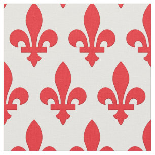 Tissu Fleur de lis rouge
