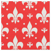 Tissu Fleur de lis rouge Motif (Fermer)