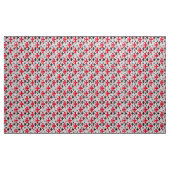 Tissu Fleur de lis rouge sur fond blanc (Yard)
