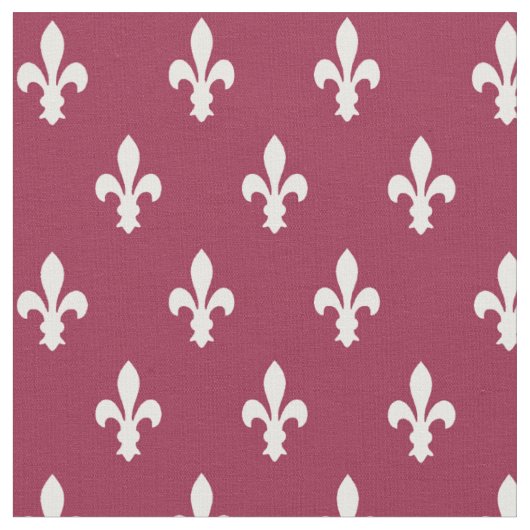 Tissu Fleur de Lys victorienne framboise (Fermer)