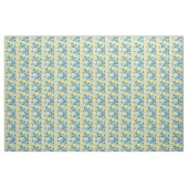 Tissu Fleur de menthe citron (Fat Quarter)