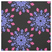 Tissu Fleur de néon bleu et rouge (Échantillon)
