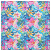 Tissu Fleur de paradis aquarelle (Échantillon)