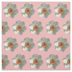 Tissu Fleur de printemps de jonquille rose