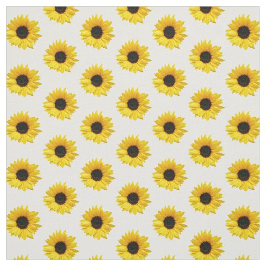 Tissu Fleur de tournesol jaune rustique (Échantillon)