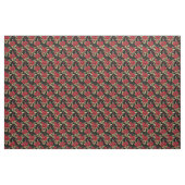 Tissu Fleur de travail Rouge Doré (Yard)