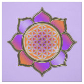 Tissu Fleur de vie / Blume des Lebens - Lotus violet (Échantillon)