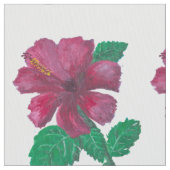 Tissu fleur d'hibiscus rouge (fermé)