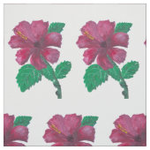 Tissu fleur d'hibiscus rouge (Échantillon)