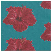 Tissu Fleur d'Hibiscus rouge (Détail)