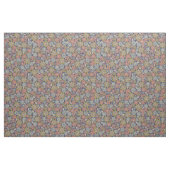 Tissu Fleur Fleurit & Fleurs en Corail, Bleu & Vert (Yard)