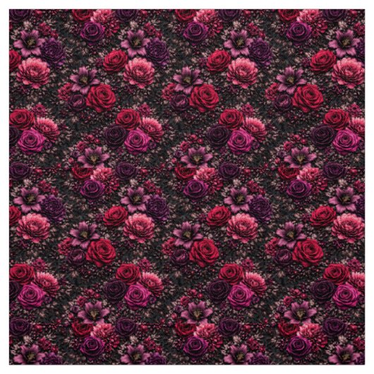 Tissu Fleur foncée (Échantillon)