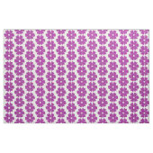 Tissu Fleur Forme Carreaux Rose Violet (Yard)