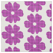 Tissu Fleur Forme Carreaux Rose Violet (Échantillon)