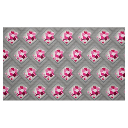 Tissu Fleur fuchsia Abstraite (Fat Quarter)