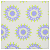 Tissu Fleur géométrique verte et violette (Échantillon)