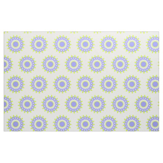 Tissu Fleur géométrique verte et violette (Fat Quarter)