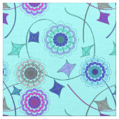 Tissu Fleur Ivy Blue Fabric moderne (Détail)