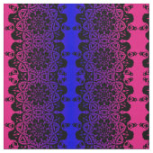 Tissu fleur Mandala rose et violet (Échantillon)