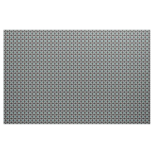 Tissu Fleur noire avec Teal (Yard)