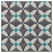 Tissu Fleur noire avec Teal (Fermer)