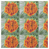 Tissu Fleur orange de souci (Échantillon)