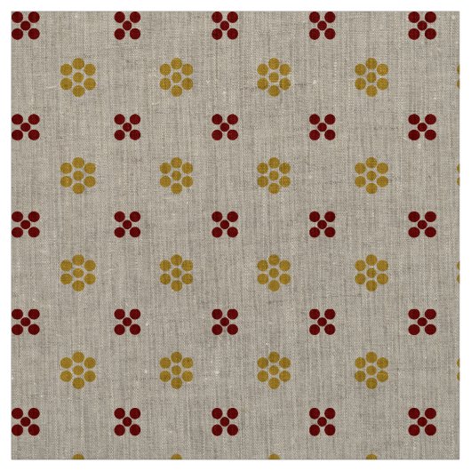 Tissu Fleur Point Naturel (Échantillon)