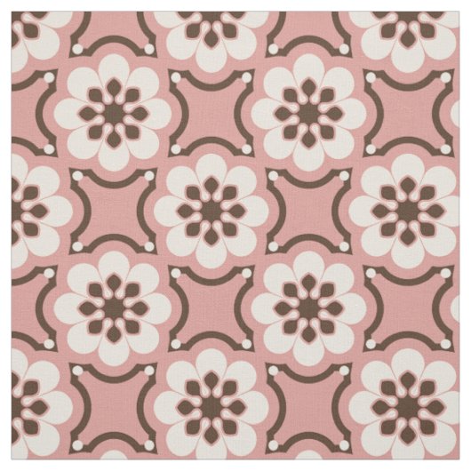 Tissu Fleur rose (Échantillon)