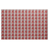 Tissu Fleur Rose rouge et noire (Yard)