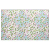 Tissu Fleur rose sur le papier à écaille bleu et blanc (Fat Quarter)