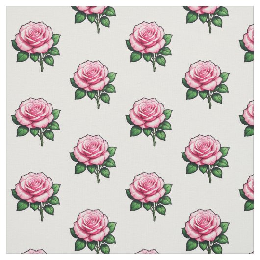 Tissu Fleur rose transparente (Échantillon)