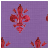 Tissu FLEUR ROUGE DE LIS DANS PURPLE Floral Patch (Fermer)