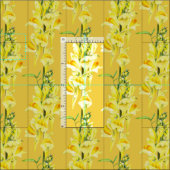 Tissu Fleur sauvage d'aquarelle Snapdragon (Carreau)