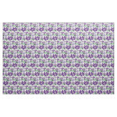 Tissu Fleur sauvage et Clover violet et vert (Yard)