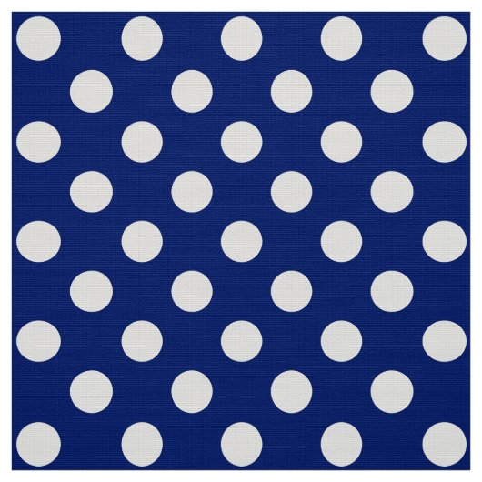 Tissu FLEUR SAUVAGE - Pois classique sur bleu marine (Échantillon)