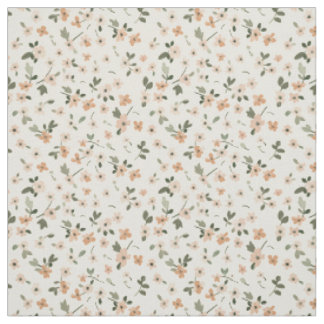 Tissu Fleur sauvage rose pâle vintage bohème 70s florale
