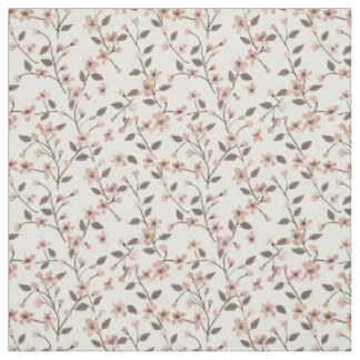Tissu Fleur sauvage rose pâle vintage bohème 70s florale