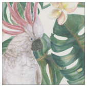 Tissu Fleur tropicale vintage de cacatoès (Fermer)