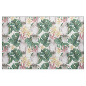 Tissu Fleur tropicale vintage de cacatoès (Fat Quarter)