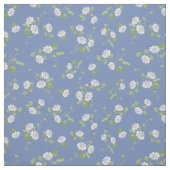 Tissu Fleur vintage Bleu marron (Échantillon)