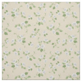 Tissu Fleur vintage Marguerites blanches Français Crème (Échantillon)