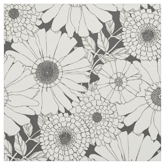 Tissu fleur vintage mono (Échantillon)