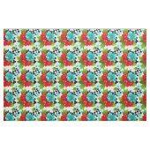 Tissu Fleurs à damier gras (Fat Quarter)
