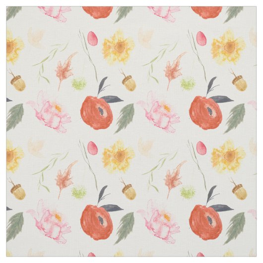 Tissu Fleurs à l'aquarelle (Échantillon)