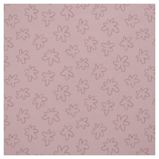 Tissu Fleurs à main Abstraites roses simples (Échantillon)