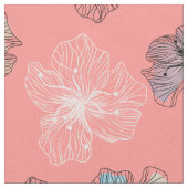 Tissu Fleurs alignées sans couture abstrait PA moderne (Fermer)