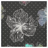 Tissu Fleurs alignées sans couture abstrait PA moderne (Fermer)